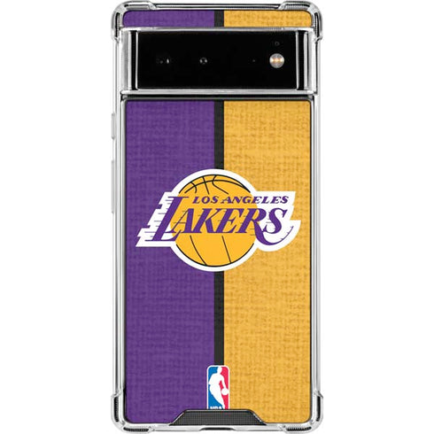 NBA Los Angeles Lakers Canvas Google Pixel 6 Clear Case
